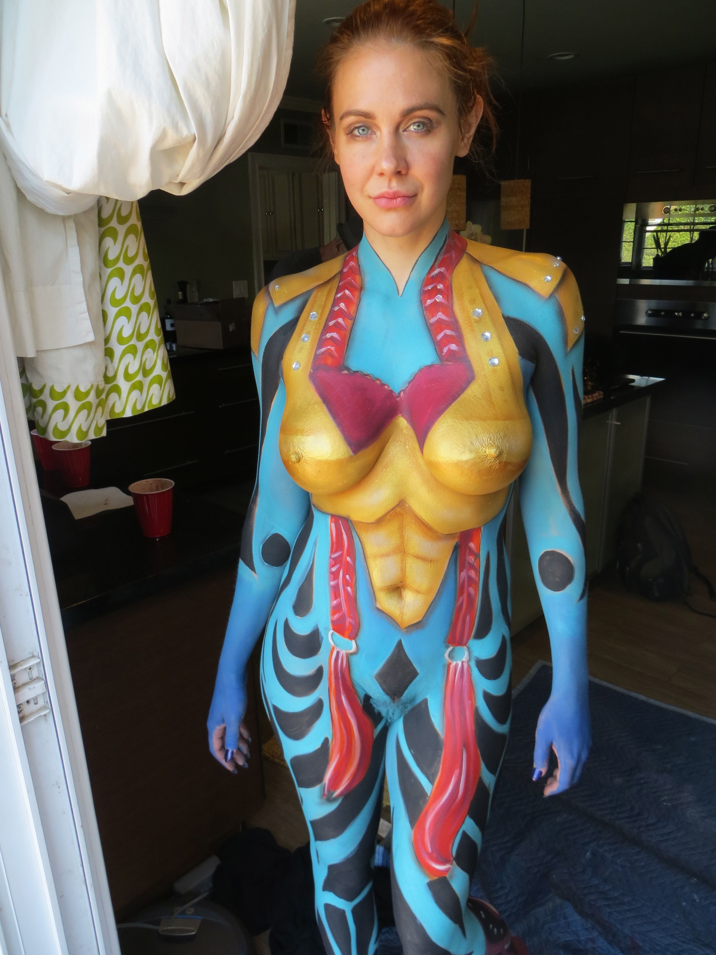 Maitland Ward nude bodypaint photos  (4)