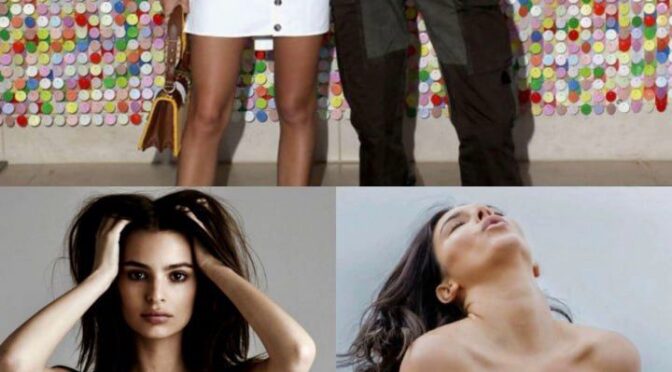 Emily Ratajkowski & Kendall Jenner Nude & Sexy (1 Collage Photo)