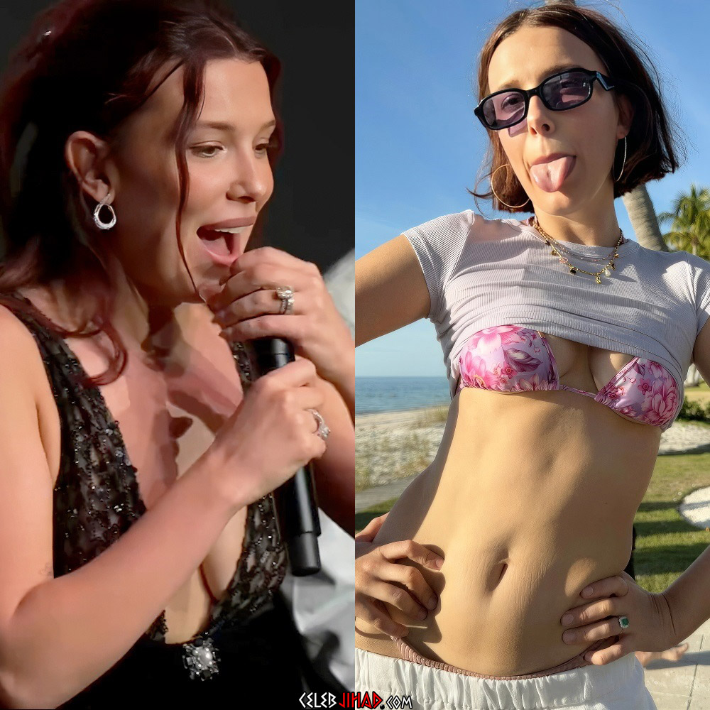 Millie Bobby Brown tongue